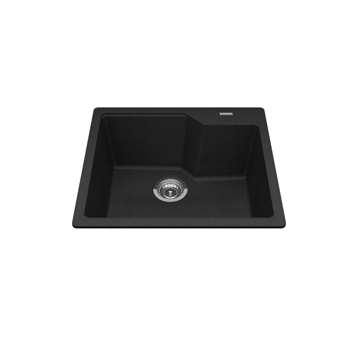 Kindred MGSM2022-9ON- Granite Series 22.06-in LR x 19.69-in FB Drop In Single Bowl Granite Kitchen Sink in Onyx - FaucetExpress.ca