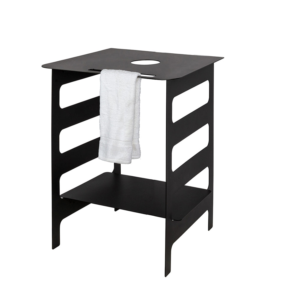 Lacava - Floor Standing Metal Vanity With Shelf. Vessel Sink Sold Separately. W: 24", D: 22", H: 30".