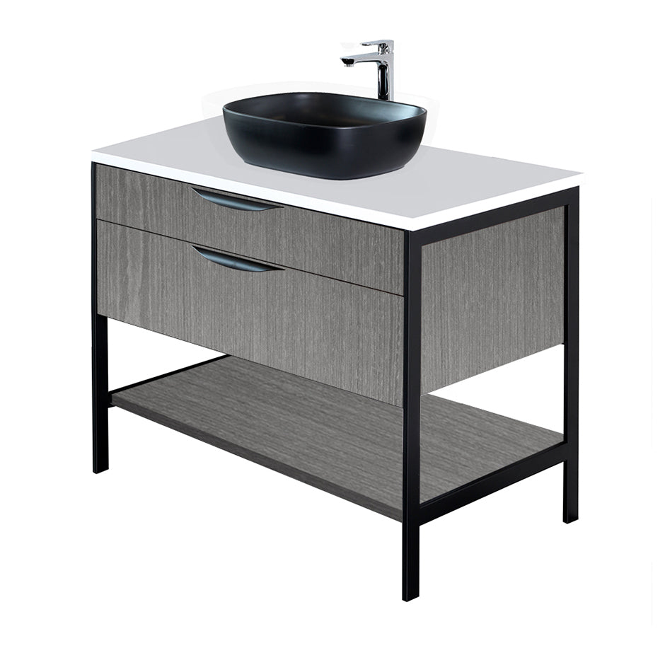 Lacava - Metal Frame For Free Standing Under-Counter Vanity Nav-Vs-36, Nav-Vs-36L, & Nav-Vs-36R. Sold Together With The Cabinet. W: 35 1/2", D: 21 3/4", H: 29".