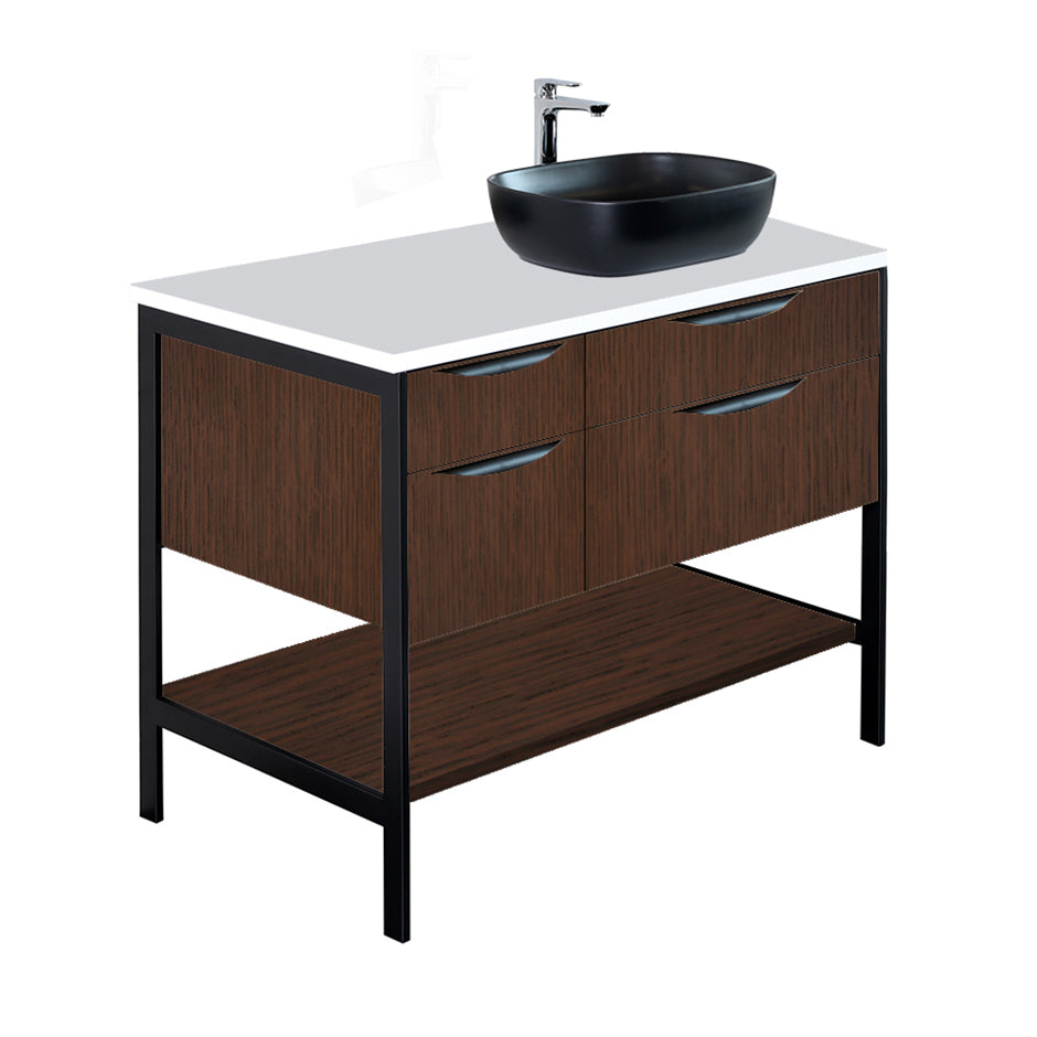 Lacava - Countertop In White Solid Surface, Stone Or Quartz, For Vanity Nav-Vs-36 - Faucet Holes Centered Behind The Sink/S Unless Specified In Another Location. W: 36", D: 22", H: 1".