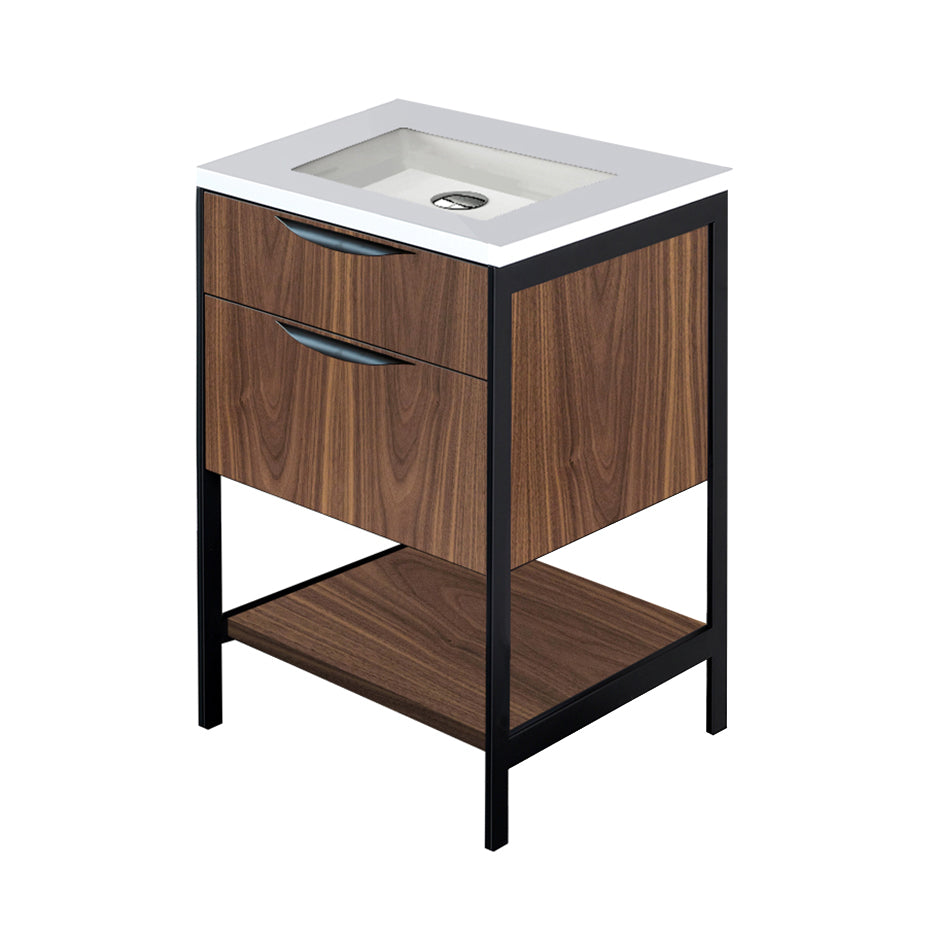 Lacava - Metal Frame For Free Standing Under-Counter Vanity Nav-Un-24T. Sold Together With The Cabinet. W: 23 1/2", D: 21 3/4", H: 34 1/4".