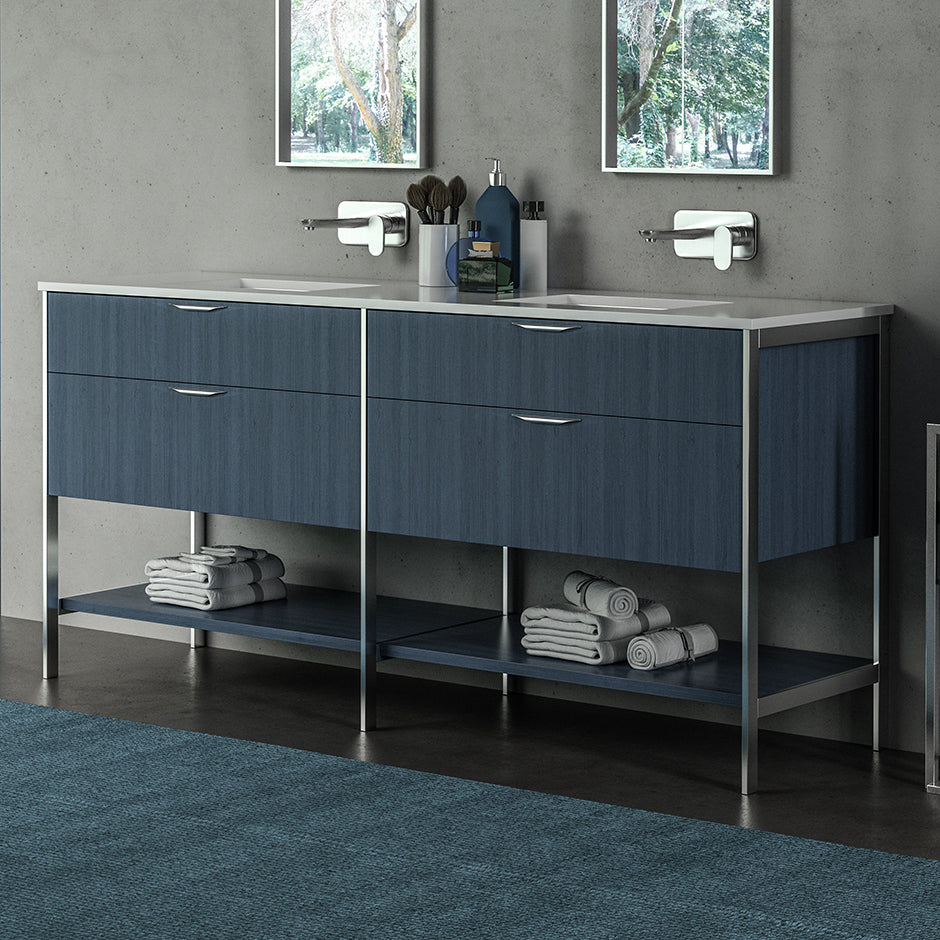 Lacava - Metal Frame For Free Standing Under-Counter Vanity Nav-Un-72. Sold Together With The Cabinet. W: 71 1/2", D: 21 3/4", H: 34 1/4".