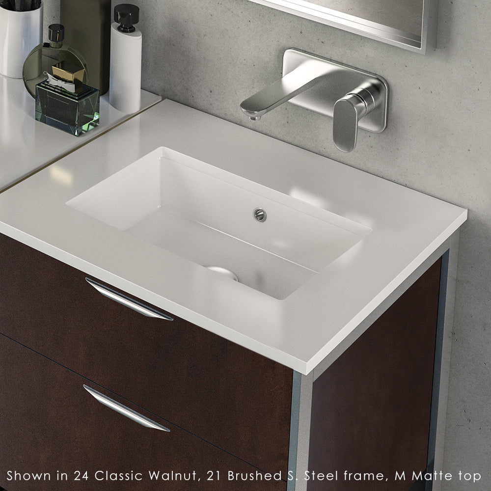 Lacava - Countertop For Vanity Nav-Un-24 - Faucet Holes Centered Behind The Sink Unless Specified In Another Location. W: 24", D: 22", H: 1".