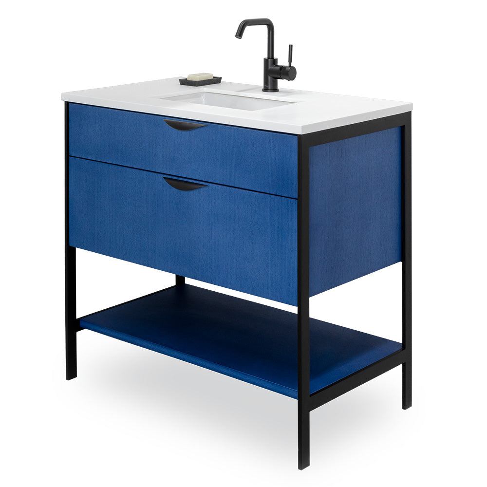 Lacava - Metal Frame For Free Standing Under-Counter Vanity Nav-Un-36. Sold Together With The Cabinet. W: 35 1/2", D: 21 3/4", H: 34 1/4".