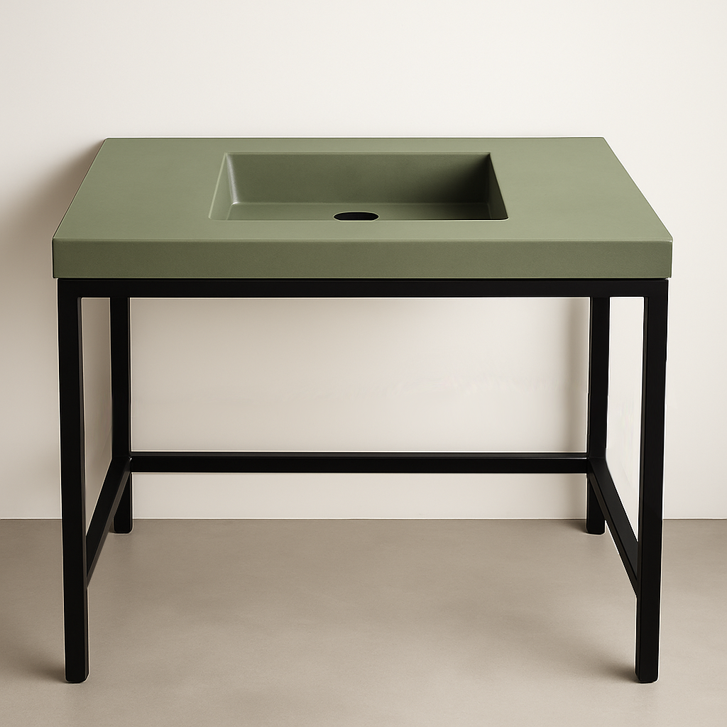 Lacava - Floor-Standing Stainless Steel Console Stand For Ada-Compliant Installation. It Must Be Attached To Wall. Sinks Ct36T And H263T Are Sold Separately. 35 1/2"W, 20 3/4"D, 32"H