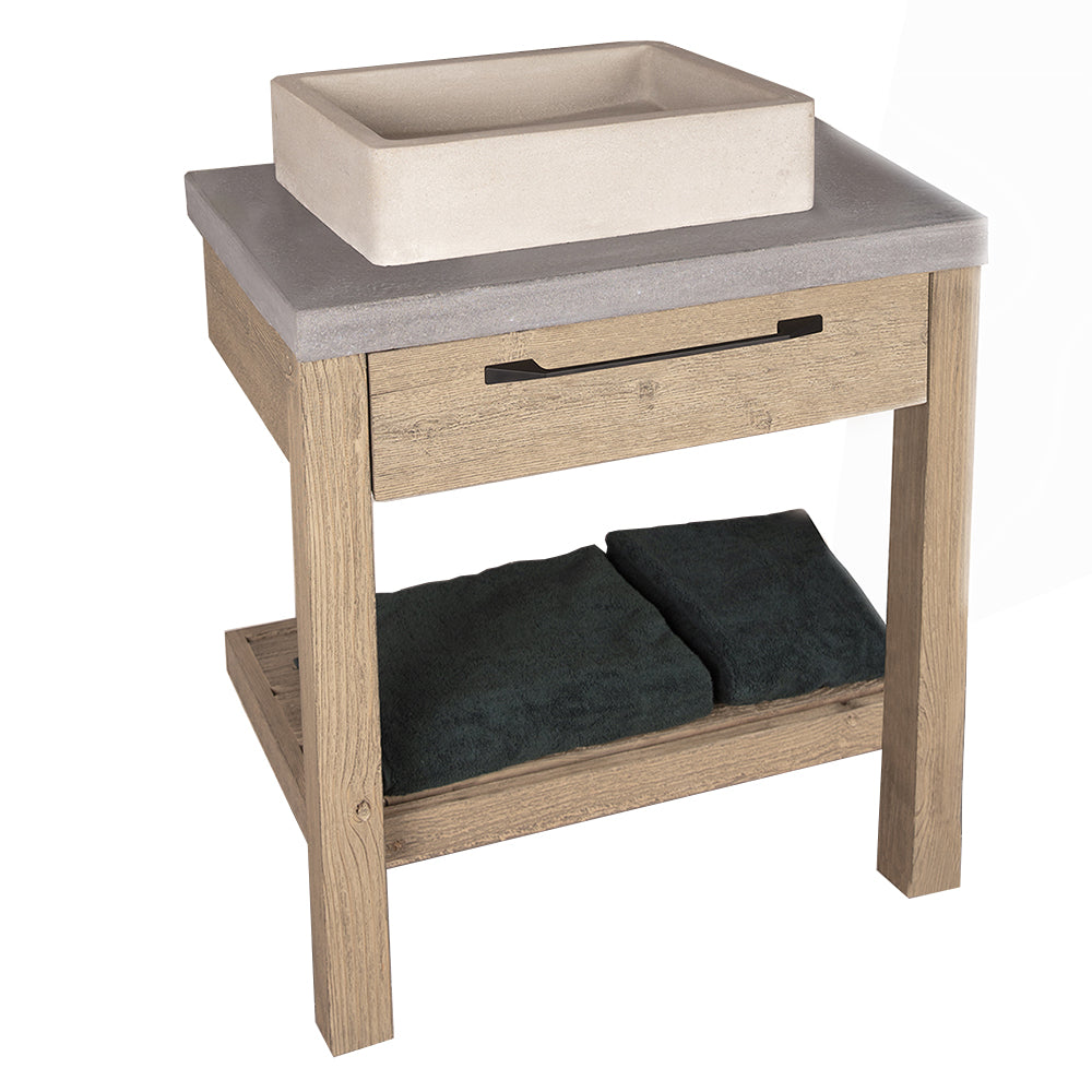 Lacava NTR-VS-30-46 - Floor-Standing Vanity With Drawer And Slotted Bottom Shelf.