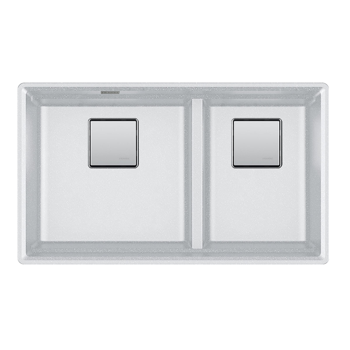 Franke PKG160LD-PWT-S- Peak Um Grn Polar White Dbl 36Cab - Low Divide With Strainer Basket