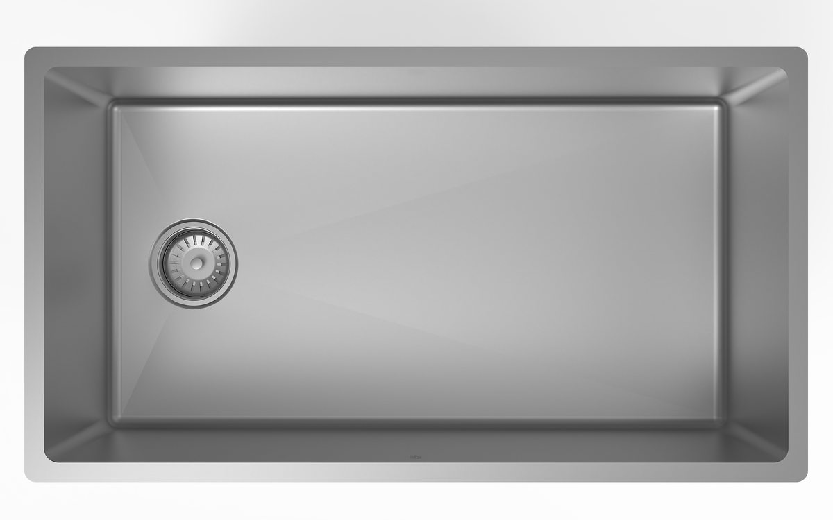 Zomodo PTC762-PS - 32" Sgl Sink, Um, 16Ga, R15 (Inc. Roll Grid + Drain Cover)