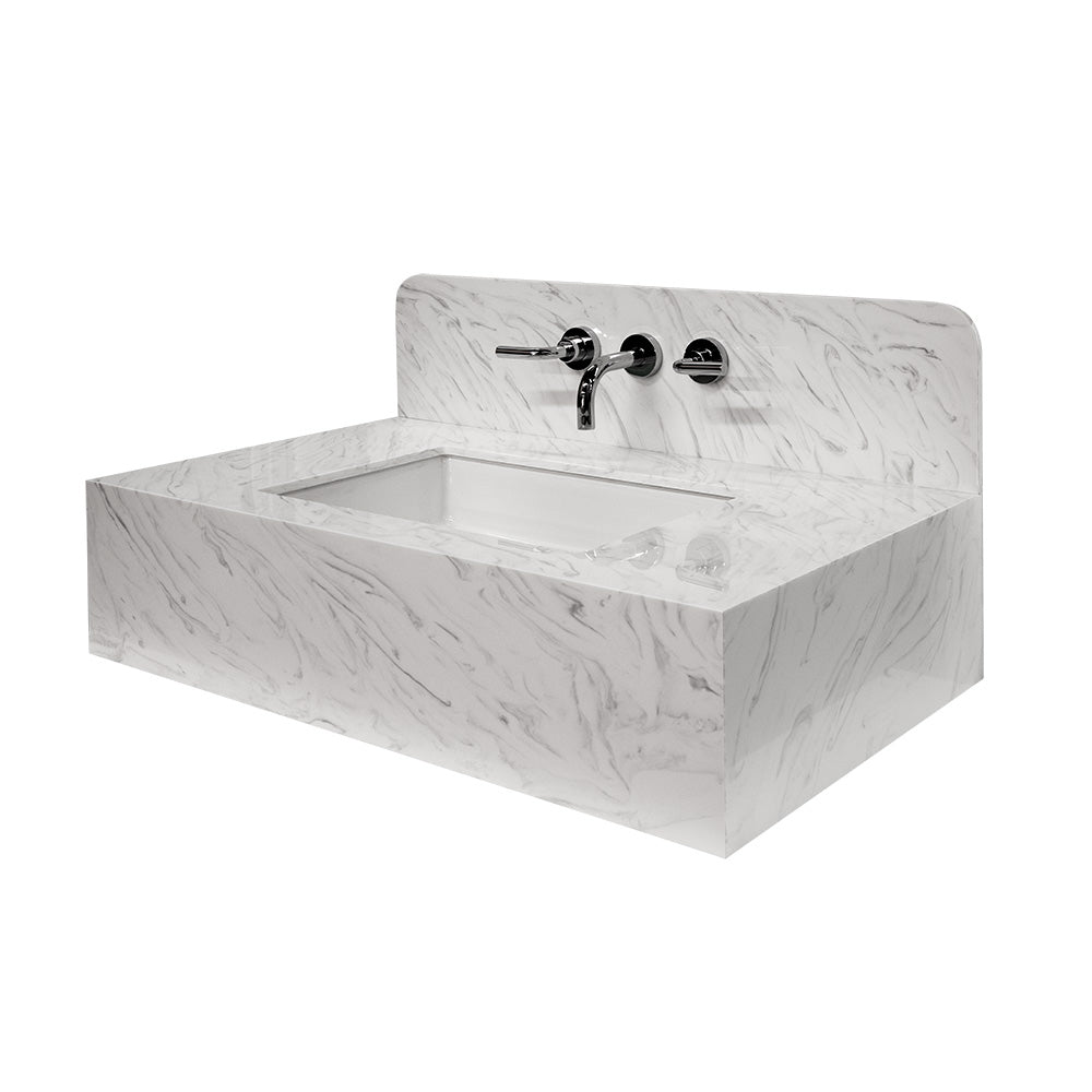 Lacava - Countertop For Frame Qdo-Fc-30, 30"W X 21"D X 8.5"H. *Specify # Of Faucet Hole Drillings