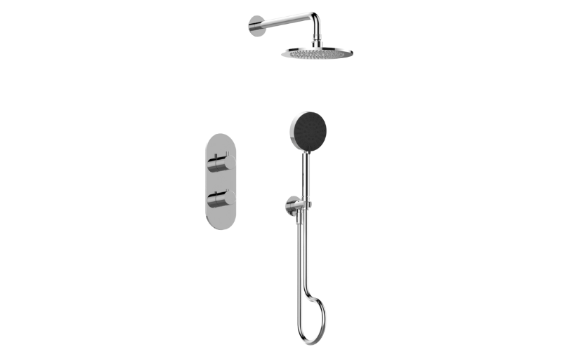 Graff S30RH14FR-AU-T - M-Series Thermostatic Shower System - Shower With Handshower (Trim)
