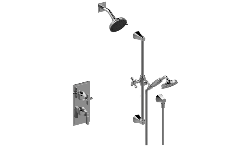 Graff S50L1X117FR-UBB-T - M-Series Thermostatic Shower System - Shower With Handshower (Trim)