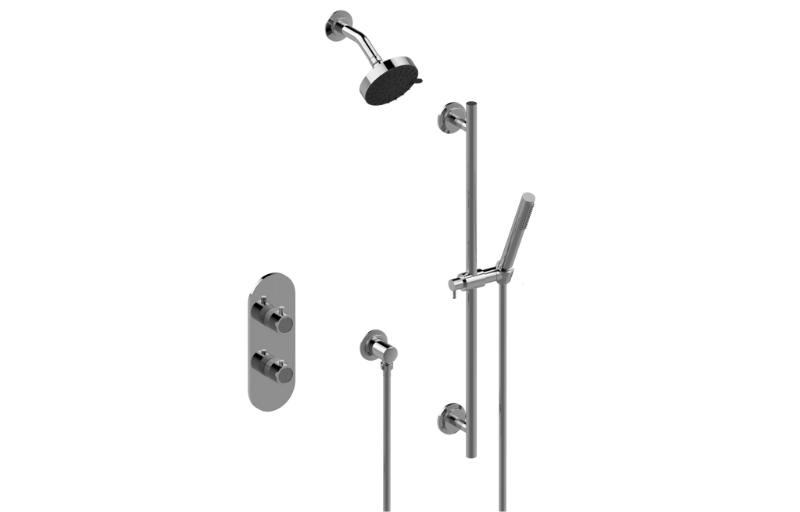Graff S50RK01FR-UBB-T - M-Series Thermostatic Shower System - Shower With Handshower (Trim)