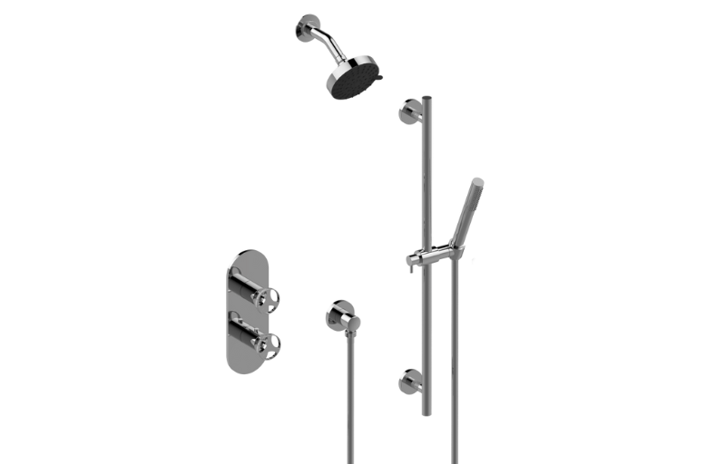 Graff S50X103FR-UBB-T - M-Series Thermostatic Shower System - Shower With Handshower (Trim)