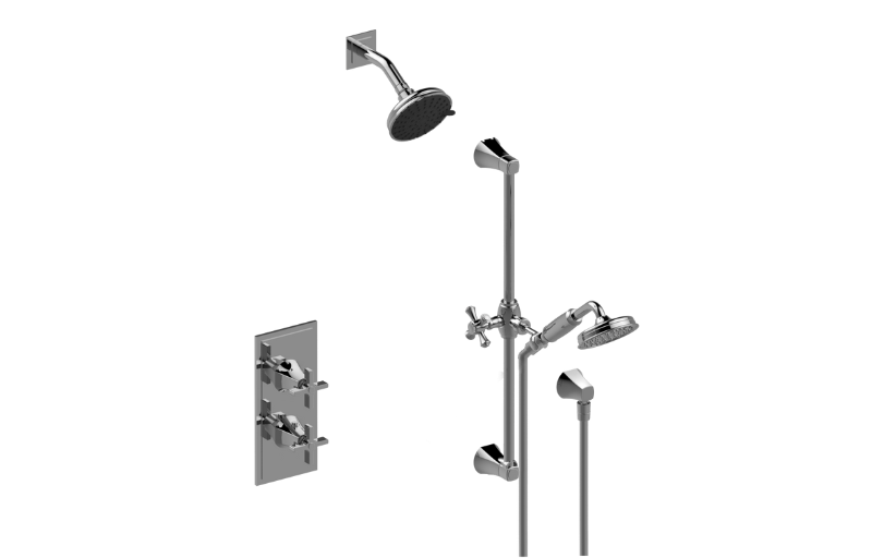 Graff S50X117FR-UBB-T - M-Series Thermostatic Shower System - Shower With Handshower (Trim)