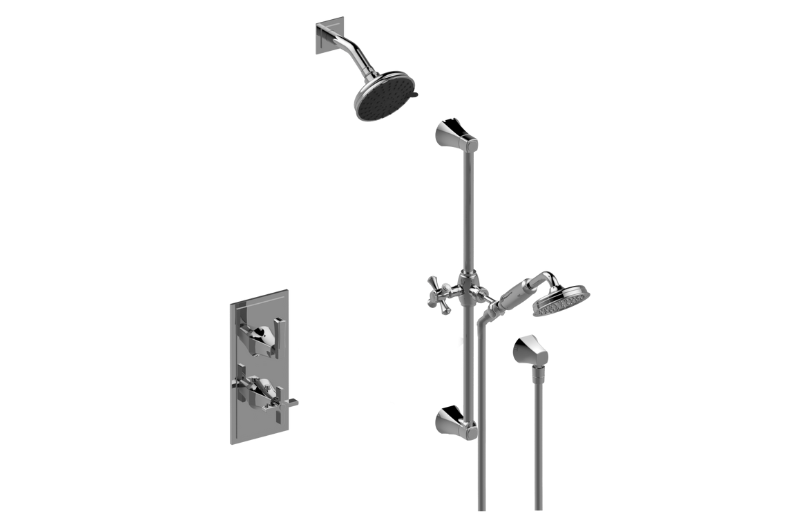 Graff S50X1L117FR-UBB-T - M-Series Thermostatic Shower System - Shower With Handshower (Trim)