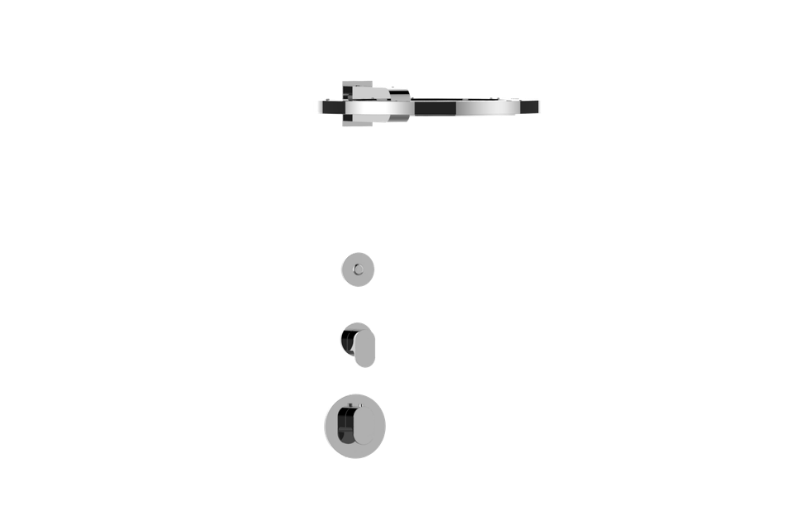 Graff S70L105-UBB-T - M-Series Thermostatic Shower System - Ametis Ring (Trim)