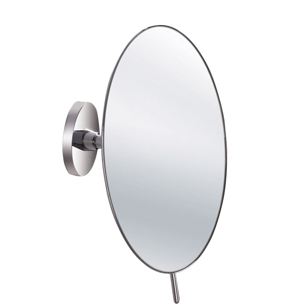 Lacava SP7504-CR - Wall Mount 3X Magnifiyng Mirror, Adjustable With Dual Arm. Round.Diam: 8", D:5"