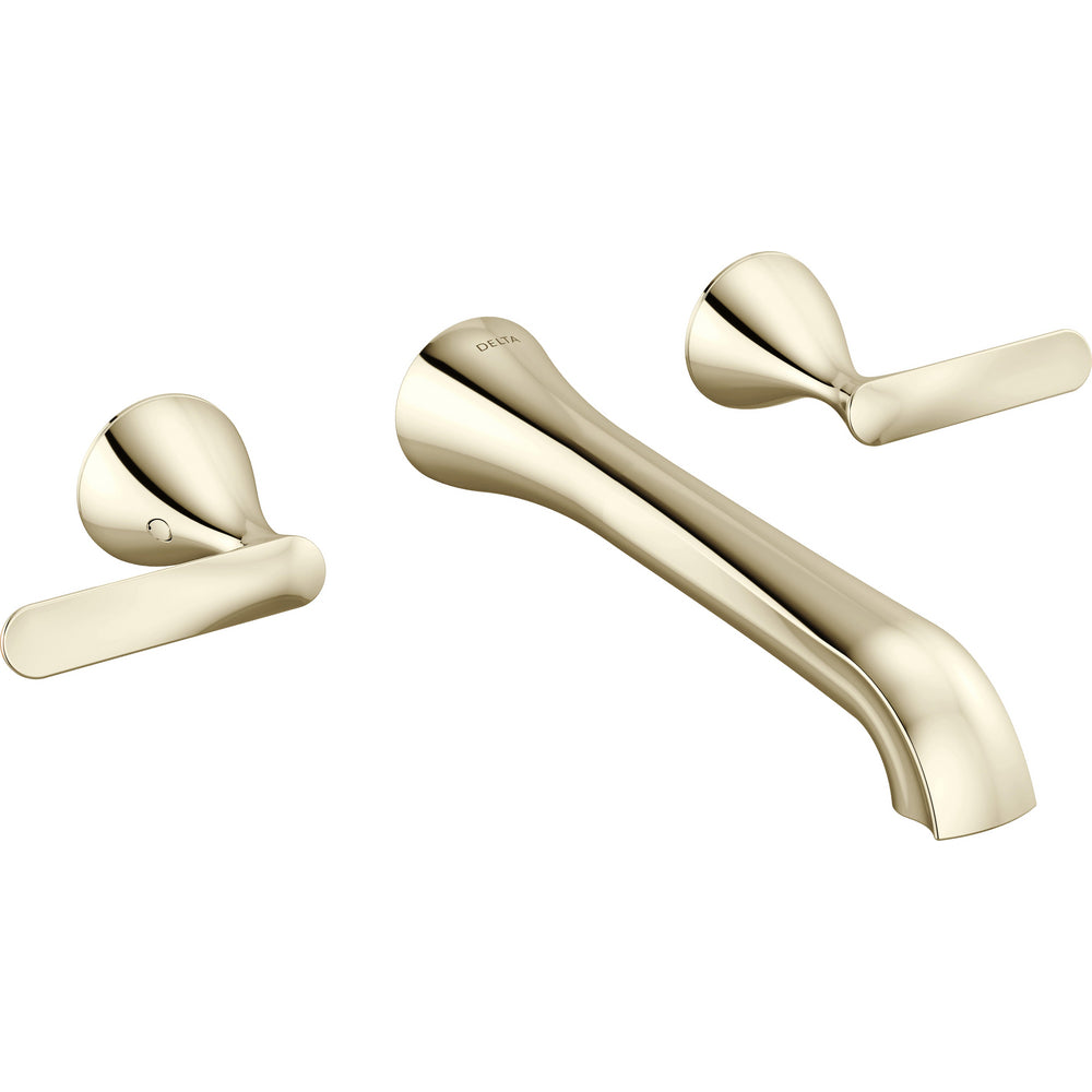 Delta T3545LF-PN-PR-WL - Two Handle Wall Mount Bathroom Faucet