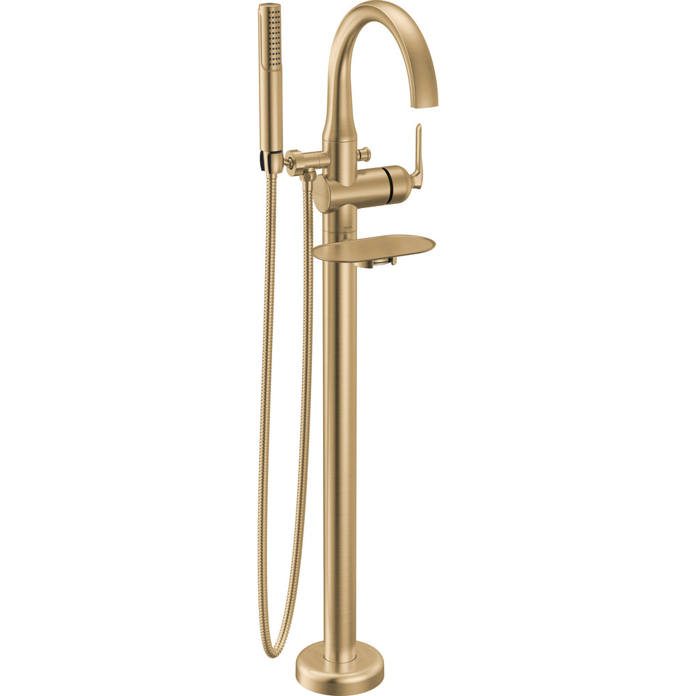 Delta T4745-CZ-PR-FL - Floor Mount Tub Filler Trim