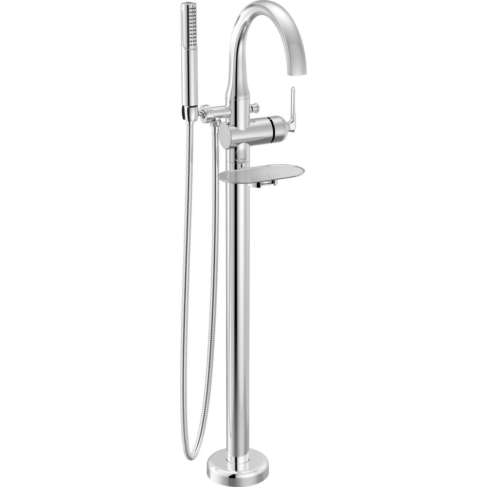 Delta T4745-PR-FL - Floor Mount Tub Filler Trim