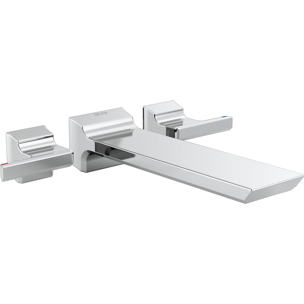 Delta T5799-PR-WL- Two Handle Wall Mounted Tub Filler - Lumicoat Chrome