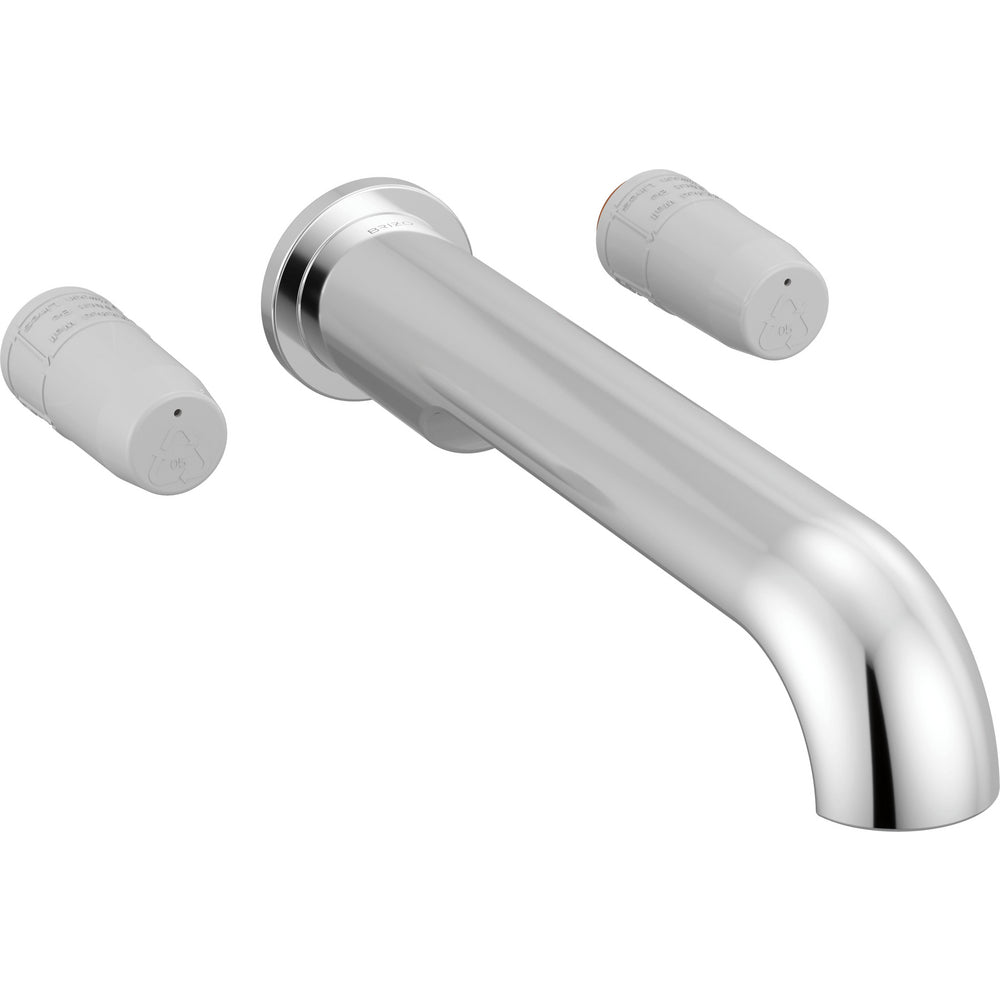 Brizo T704110-PCLHP - Two Handle Wall Mount Tub Filler - Less Handles