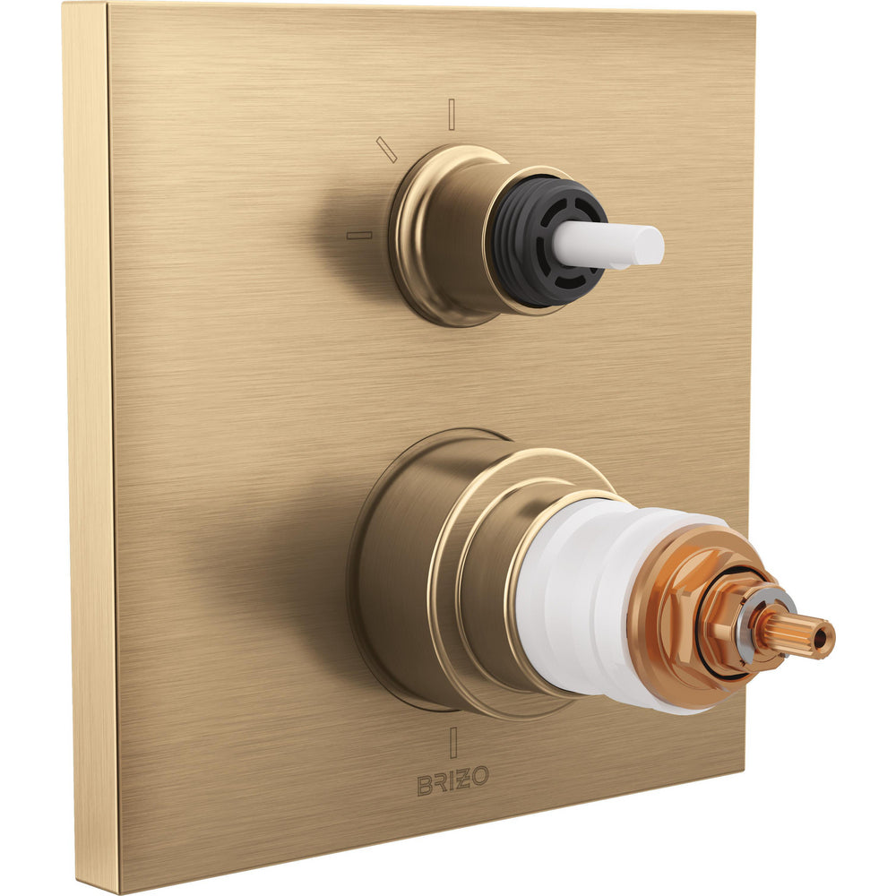 Brizo T75522-GLLHP - Tempassure® Thermostatic Valve With 3-Function Integrated Diverter Trim - Less Handles