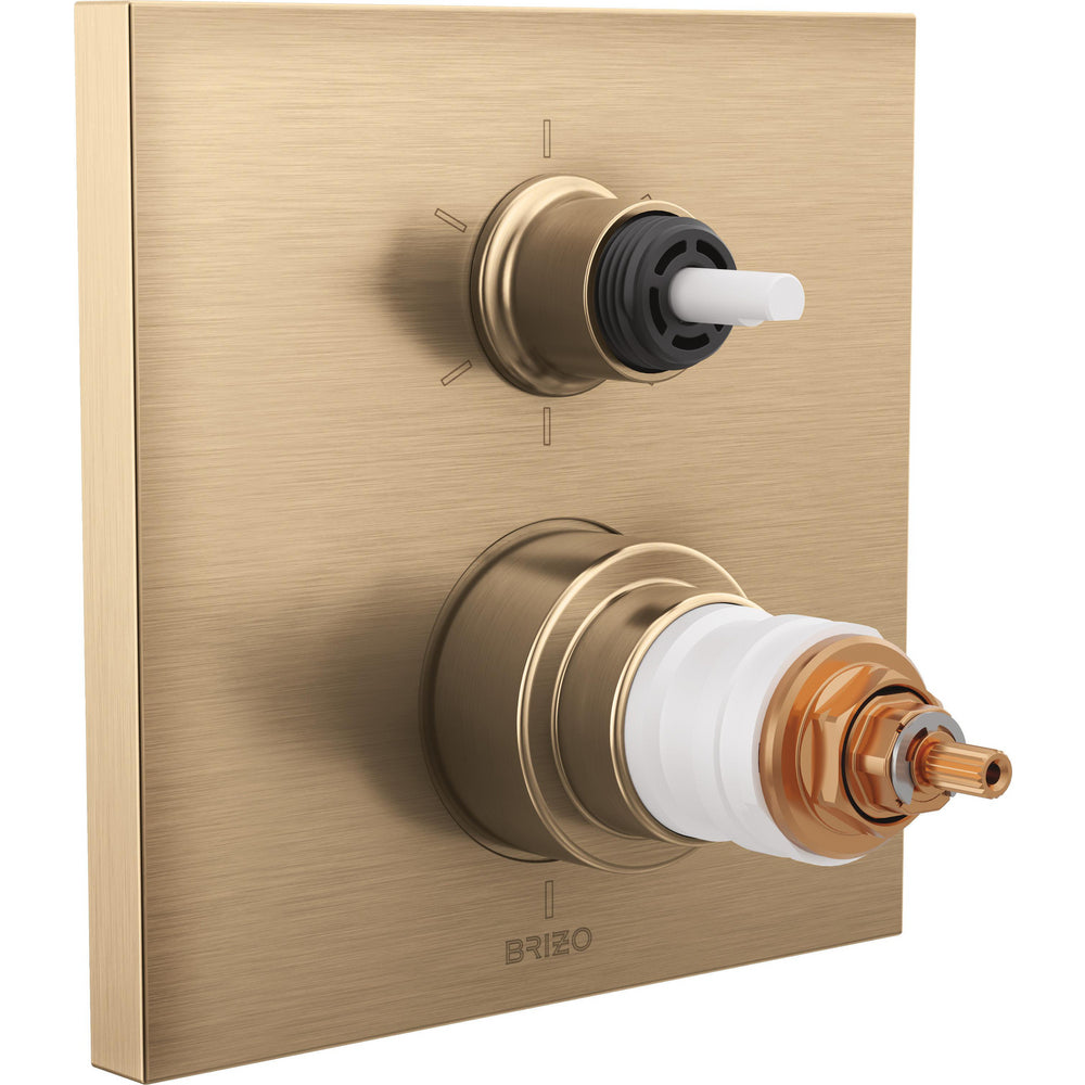 Brizo T75622-GLLHP - Tempassure® Thermostatic Valve With 6-Function Integrated Diverter Trim - Less Handles