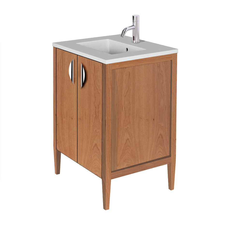 Lacava - Free-Standing Under-Counter Vanity With Two Doors(Pulls Included). Counter Top Lrs-24T And Bathroom Sink 5452Un Are Sold Separately. W: 23 1/2", D: 20 3/4", H: 34 1/4".