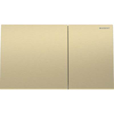 Geberit 115.622.QF.1 - Geberit Sigma70 Actuator Plate, Square, Dual Flush: Button: Brass-Coloured / Brushed, Easy-To-Clean Coated, B=25Cm