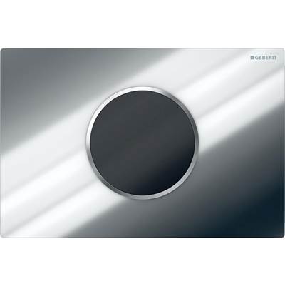 Geberit 115.908.KH.6 - Geberit Electronic Wc Flush Control, Battery Operation, For Sigma Concealed Cistern 12 Cm, With Sigma10 Actuator Plate, Round, Automatic / Touchless: Plate: Chrome / Glossy, Design Ring/-S: Chrome / Matt
