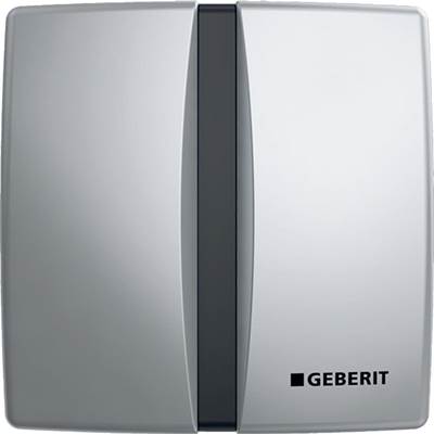 Geberit 115.804.46.5 - Geberit Basic Urinal Flush Control With Electronic Flush Actuation, Battery Operation, Actuator Plate, Square, Made Of Die-Cast Zinc: Chrome / Matt