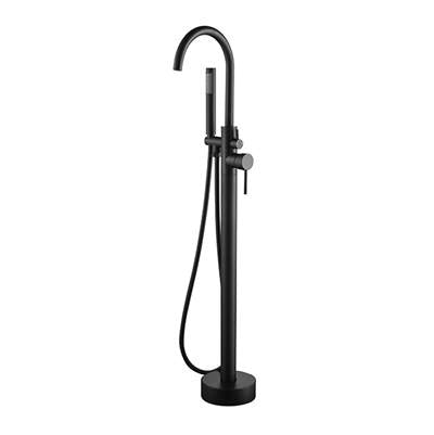 Cavalli CAFTFH-RD MB - Round High Flow Freestanding Tub Filler, Matte Black