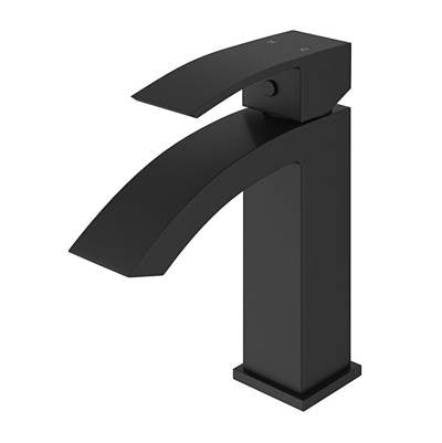 Cavalli CASC-SQ MB - Cascade Curved Single Hole Lav, Matte Black
