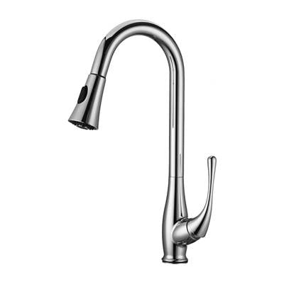 Cavalli CAVK9 PC - Tulip Pull Down Spray Kitchen Faucet, Chrome