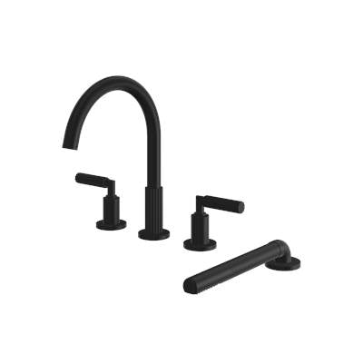 Aquabrass ABFB49018BK - 49018 Montebello 4Pcs Tub Filler W/Hshw