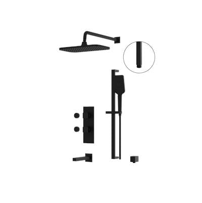 Aquabrass ABSZMIAMIBOX02EBK - Miamibox 02 Tub/Shower Faucet- 3W Shared
