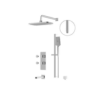Aquabrass ABSZMIAMIBOX02PC - Miamibox 02 Tub/Shower Faucet- 3W Shared