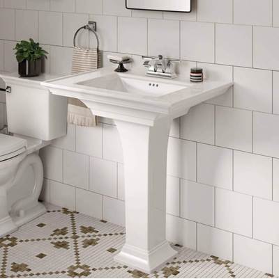 American Standard 0297400.020 - Town Square® S 4-Inch Centerset Pedestal Sink Top And Leg Combination