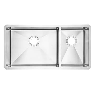 American Standard 18CR.9351800.075 - Pekoe® 35 X 18-Inch Stainless Steel Undermount Double-Bowl Kitchen Sink