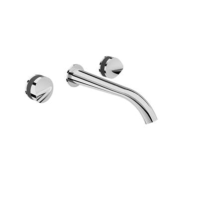 Baril B47-8041-00L-BA - Two Handles Wall-Mounted Lavatory Faucet, Drain Not Included
