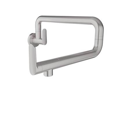 Baril CUI-4296-00L-S2 - Stainless Steel Single-Hole Wall-Mounted Pot Filler With Two Handles