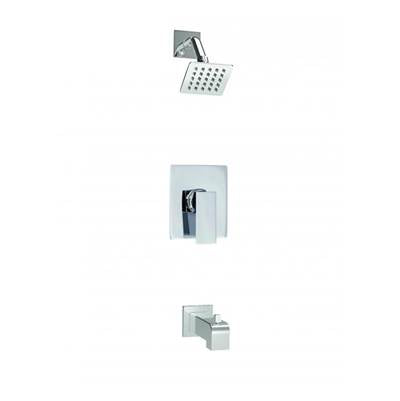 Baril Pro O25-9149-W4-CC - Pressure Balanced Shower Faucet With Shower Head And Tub Filler