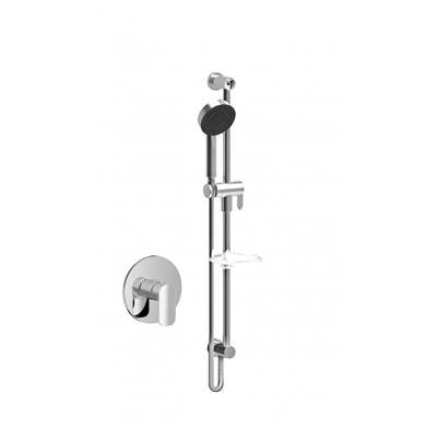 Baril Pro O30-9149-W6-CC - Pressure Balanced Shower Faucet With Rain Shower Head And Sliding Rail Shower Set