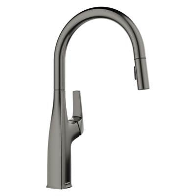 Blanco 443267 - Blanco Rivana High Arc 1.5 Gpm Satin Dark Steel