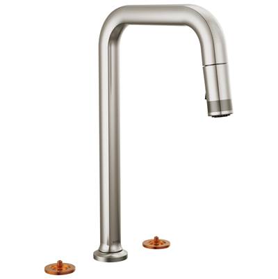 Brizo 62507LF-SSLHP-L - Square Spout 2H Pull-Down Widespread