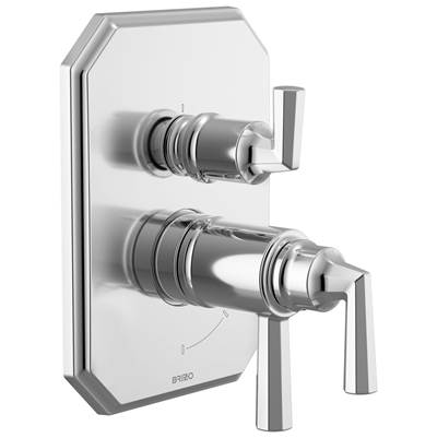 Brizo T75565-PC - Therm W/Int 3F Div Trim - With Lever