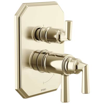 Brizo T75565-PN - Therm W/Int 3F Div Trim - With Lever