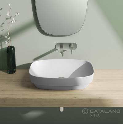 Catalano 0624600021 - Ca-Green Lux Built-In Washbasin 60X38, Satin White