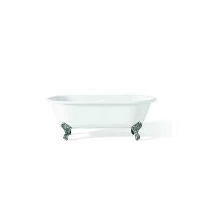 Cheviot 2126-WC-0-CH - Regal Tub, 61'', White In, Custom Out, Flat, Chrome Feet